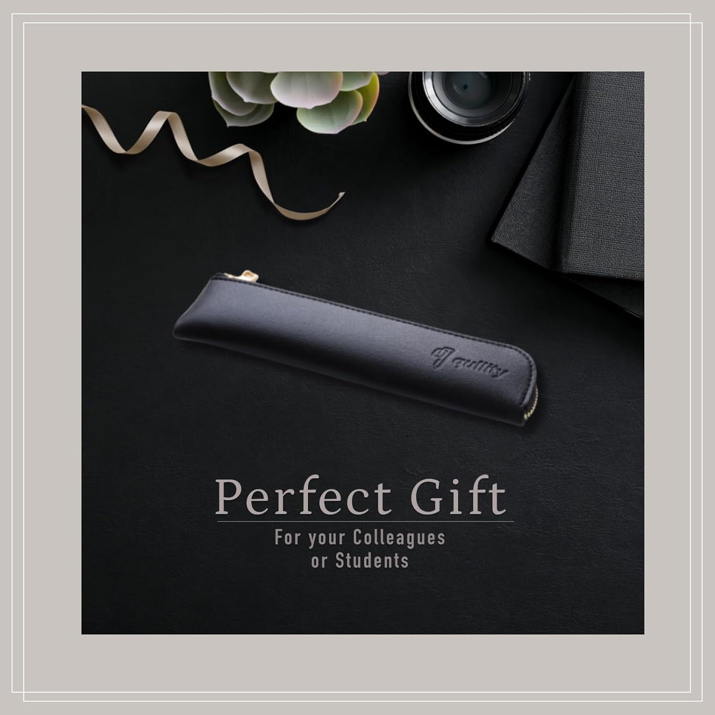 Graphlet Mechanical Drafting Pencil + Ain HB/B/2B leads, original Black slim pen case (0.5mm)