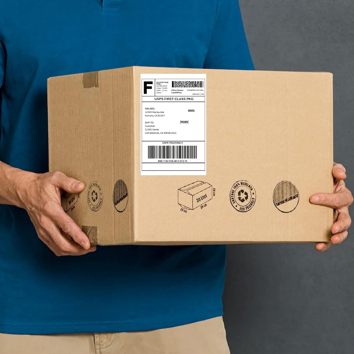 Half Sheet Shipping Labels, 8.5" x 5.5" Address Labels, Half Sheet Self Adhesive Mailing Labels for Laser & Inkjet Printers (150 Sheets, 300 Labels)