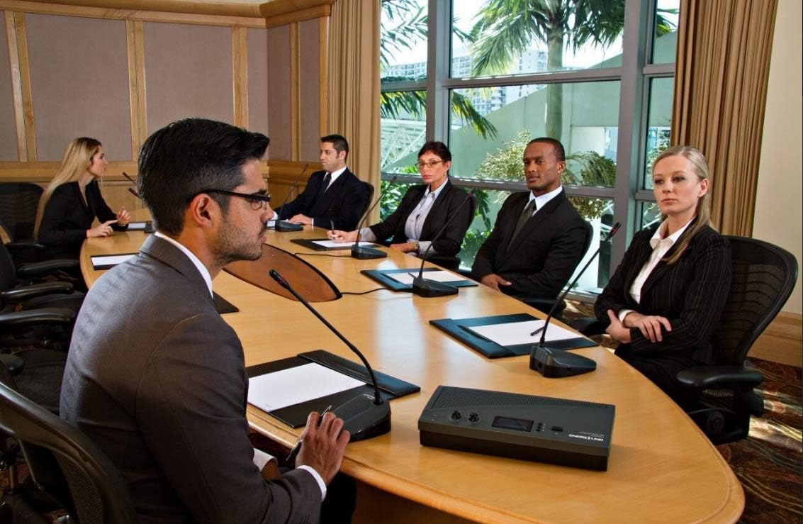 Enersound 15-Person Gooseneck Wired Microphone Conference System - US-Based Warranty and Support