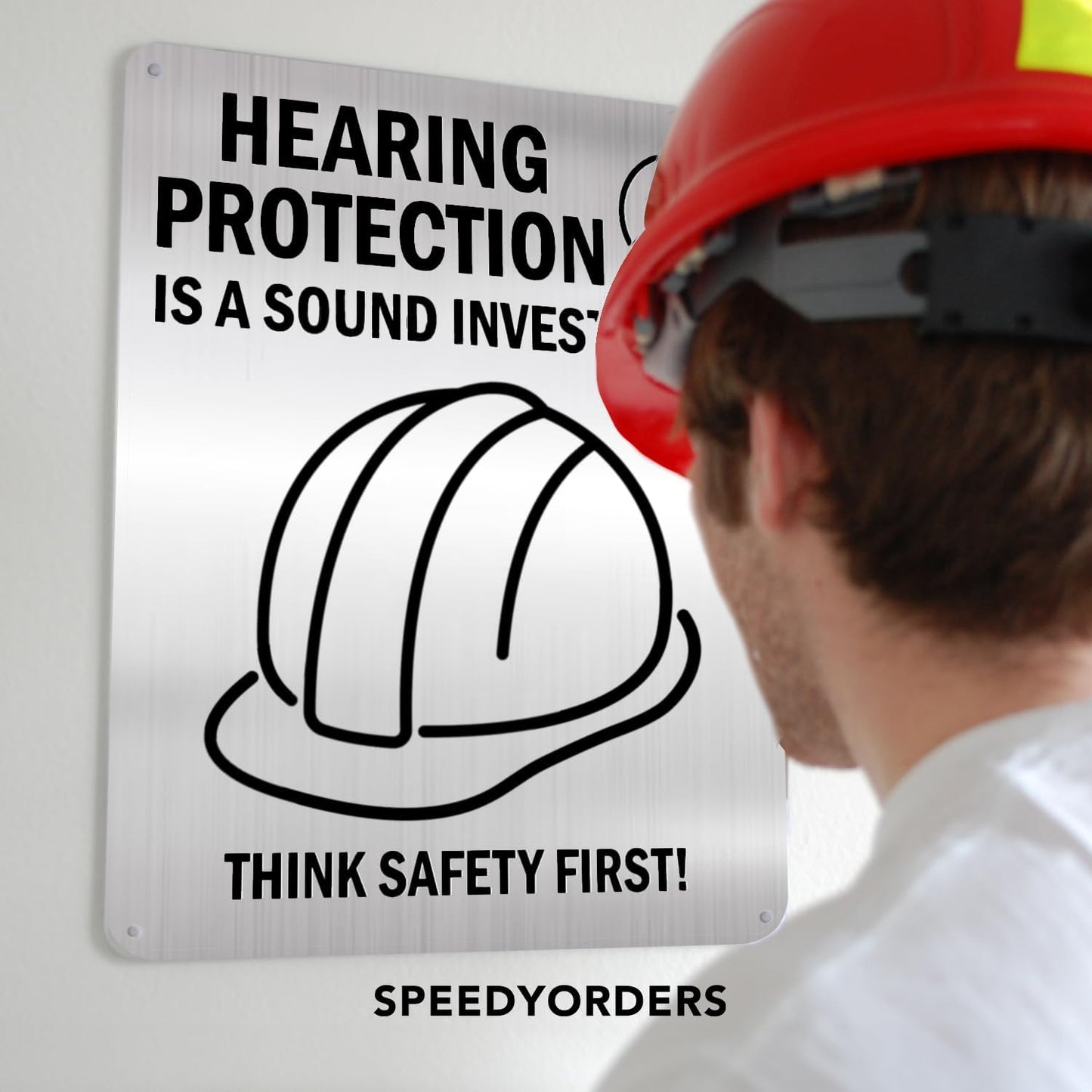 Custom Outdoor Metal Signs, Personalized Aluminum Signs, Customized Safety Signs, Metal Business Signs, Waterproof Outdoor Business Signs, White Aluminum (Silver Brushed, 30x24 In)