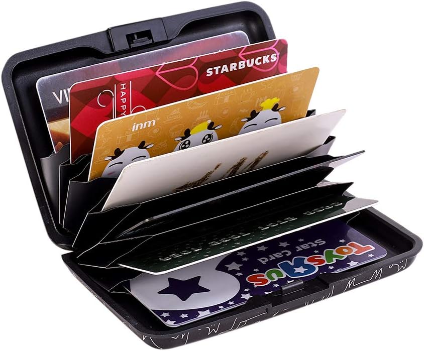 ELFISH Mini RFID Aluminum Wallet Credit Cards Holder Business Card Case Metal ID Case for Men Women (Animal)