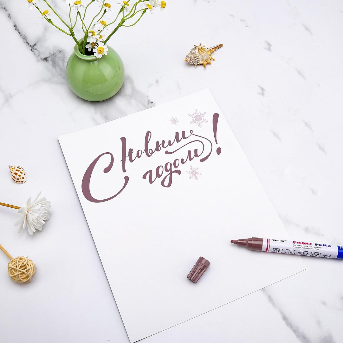 Brown Paint Markers, 8 Pack Oil-Based Waterproof Quick Dry Permanent Paint Pen Set for Rocks Painting, Wood, Fabric, Plastic, Canvas, Glass, Mugs, Metal, Tire, Stone, DIY Craft