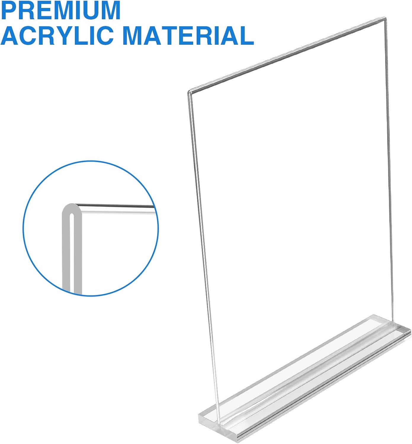 Daofary 12 Pack Acrylic Sign Holder 4 x 6, Double-Sided Stand up Table Top Sign Holders, Clear Acrylic Picture Frame Menu Flyer Paper Holder Display Stand for Office Business Store Wedding Party