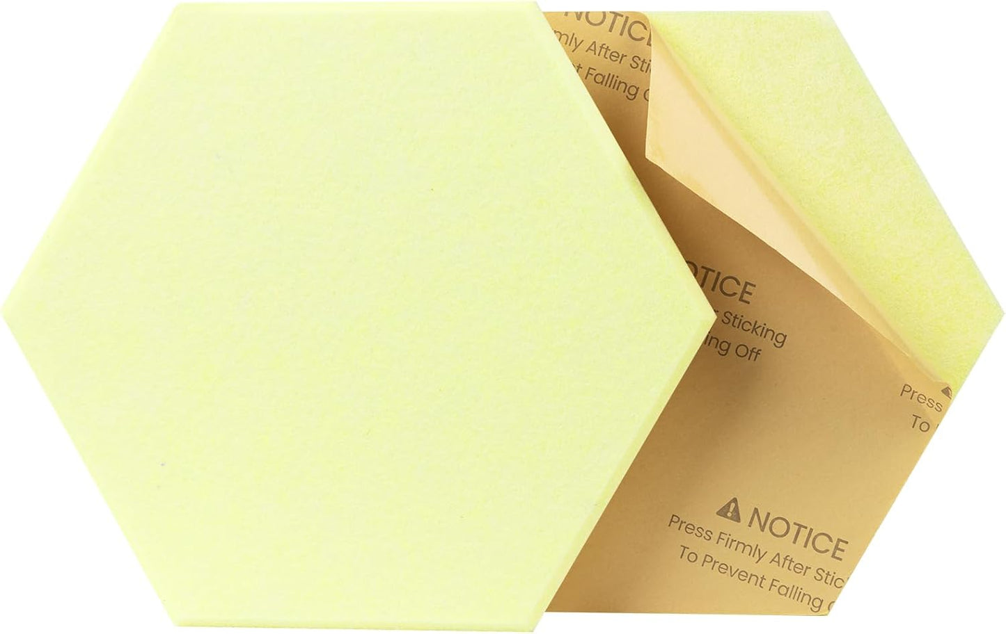 12 Pack Self-adhesive Acoustic Panels 12" X 10" X 0.4" - Sound Proof Foam Panels with High Density, Hexagonal Design, Flame Resistant, Absorb Noise and Eliminate Echoes(Canary Yellow)