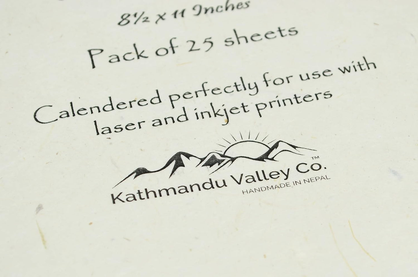 Handmade Lokta Laser and Inkjet Printer Paper with Deckle Edge 8.5x11 Inch Vintage Decorative Specialty Printing Paper (25 Sheets, Natural)