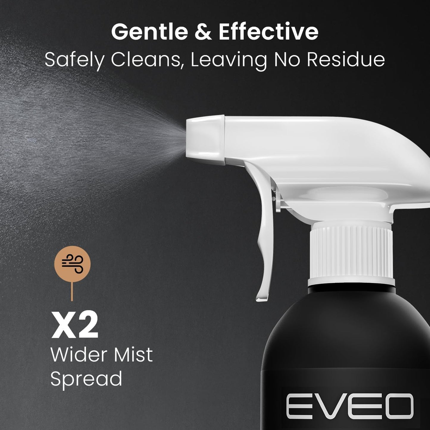 EVEO® Screen Cleaner Spray Kit (Streak-Free) TV Screen Cleaner for Smart TV, LCD, LED, OLED | Computer Screen Cleaner Spray and Wipe Microfiber Cloth - TV, Monitor, Laptop, iPad, Car - 6.7oz 4 Pack