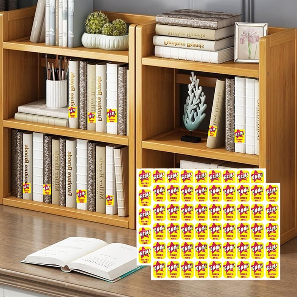 Genre Book Spine Labels | Library Classification Stickers Graphic Novels 450pcs