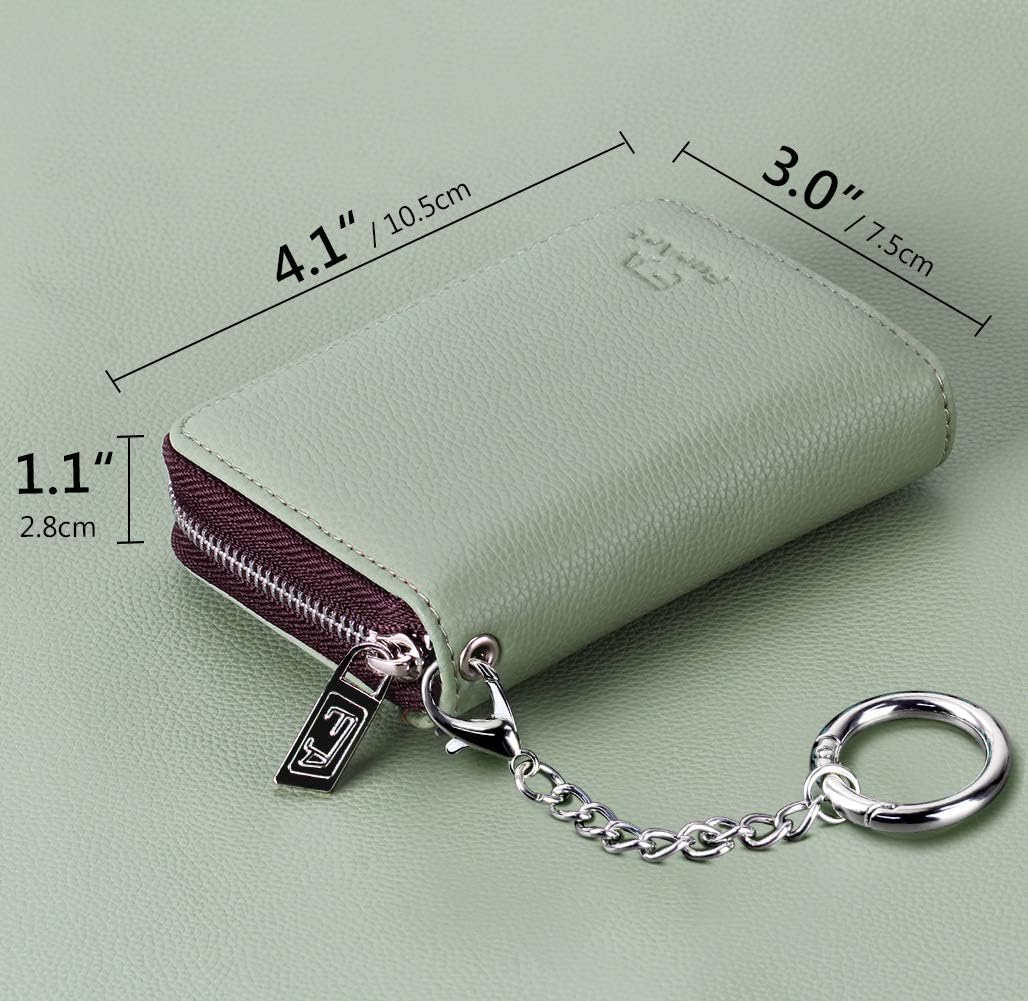 FurArt Zipper Wallet Women, RFID Blocking Credit Card Wallet, Business Card Holder, Compact Size KeyChain Wallet