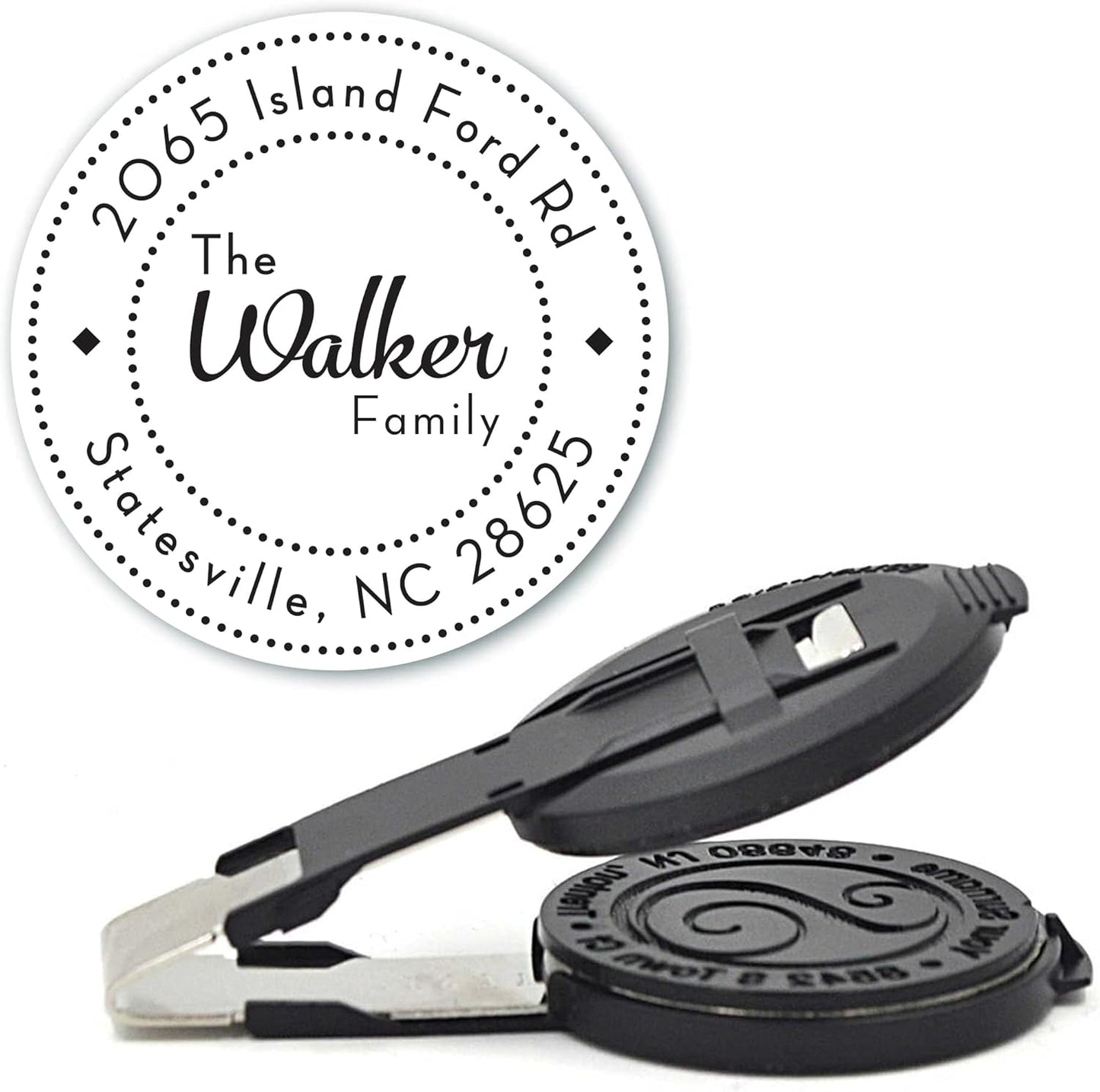 Custom Monogram Embosser - Personalized Round Seal - Insert Only - Style EM023