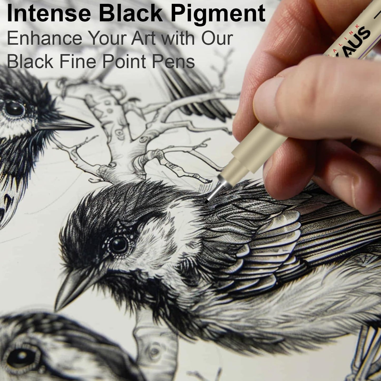 Micro Fineliner Drawing Art Pens, 12 Assorted Sizes, Waterproof Archival Ink, Art Supplies for Adults Sketching, Calligraphy, Technical Illustrators.