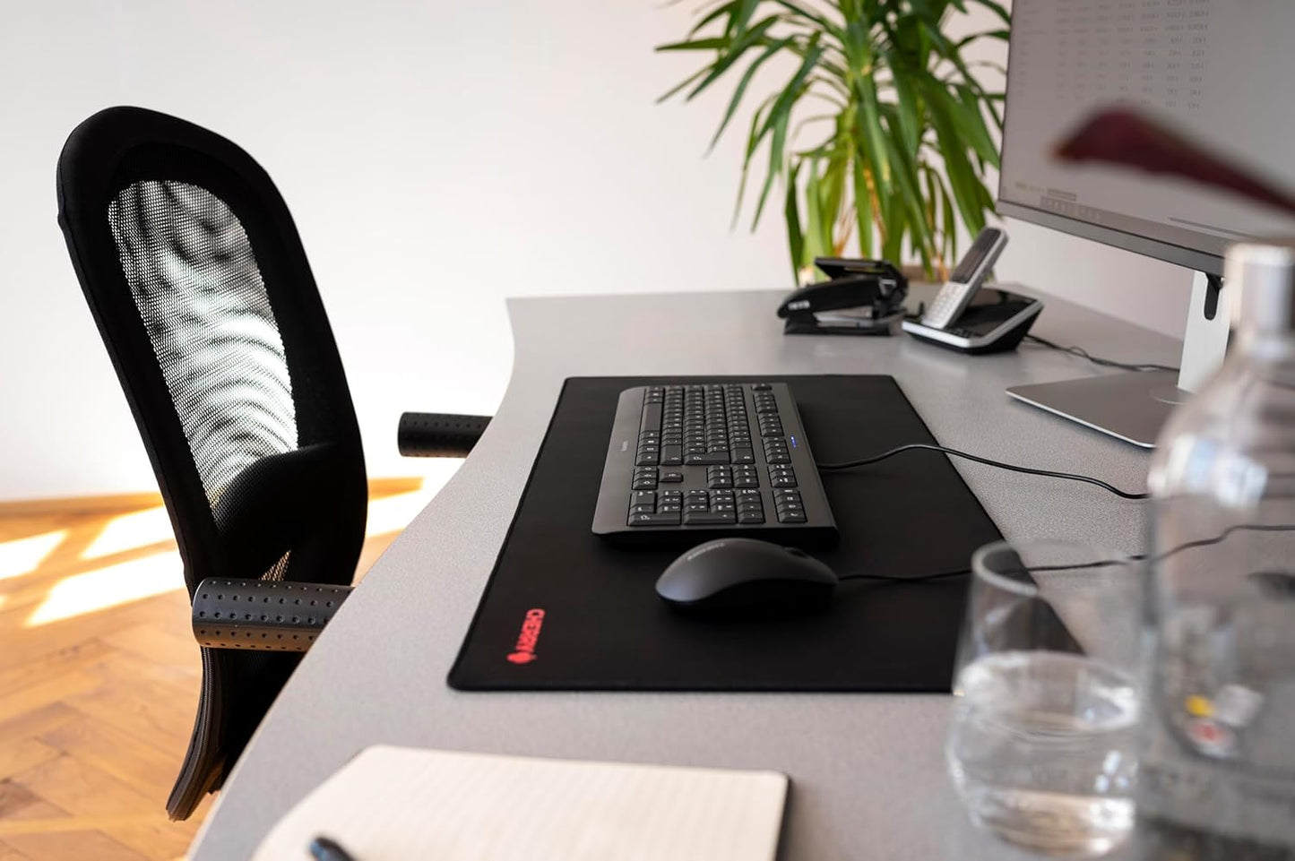 Cherry MP 2000 Premium Mousepad XXL. Waterproof for Home Office or Gaming. Large Anti-Slip Desk Mat. Easy Roll Up for Transport. 31x13 in