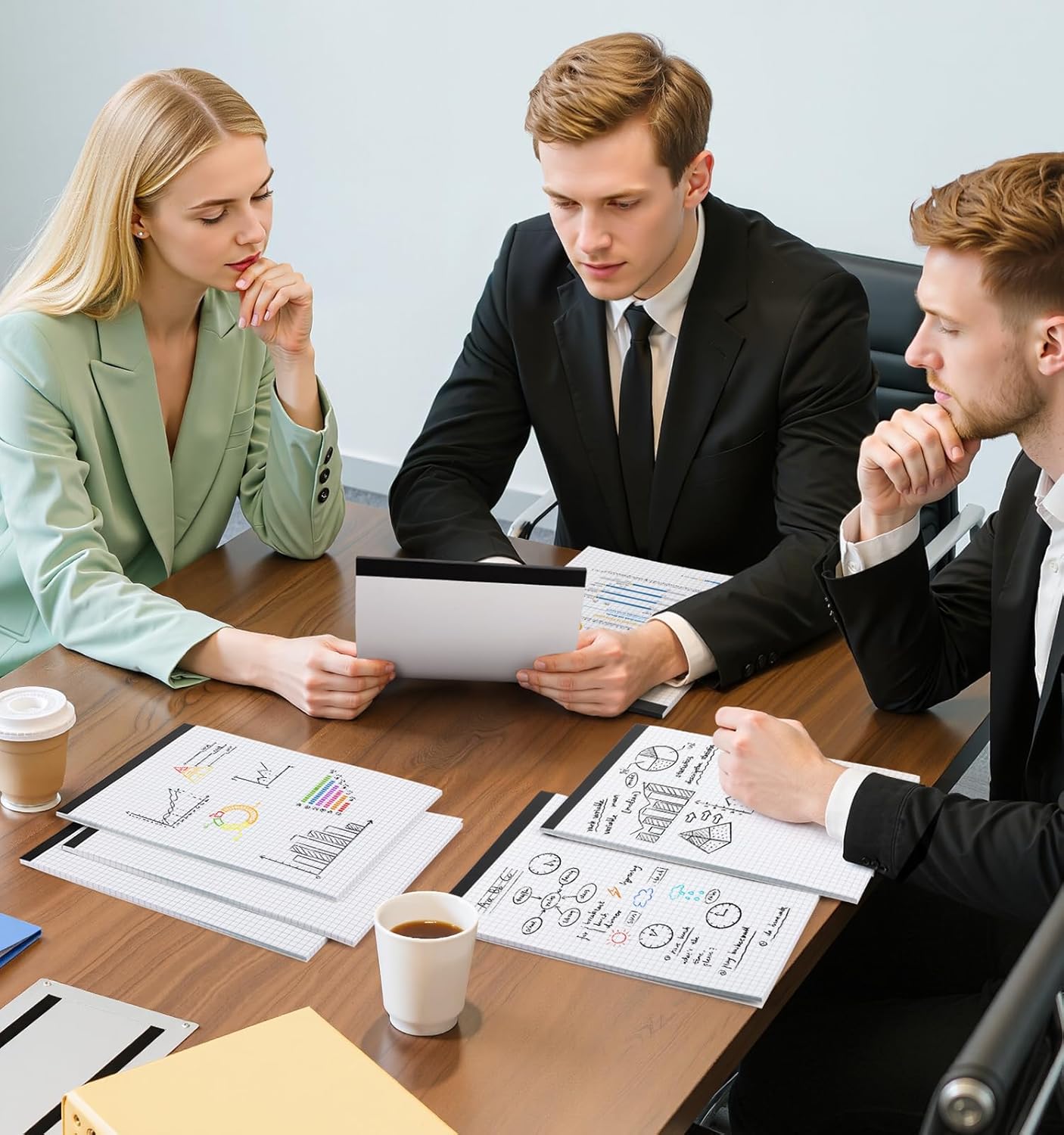 Graph Paper Notebook, 8 Pack, 8.5 x 11 Grid Paper, 4x4 Graph Ruled, 50 Sheets per Pad, Easy-Tear Perforations, 8.5 x 11 Cardboard Backing, for Math, Drafting, Drawing, Engineering