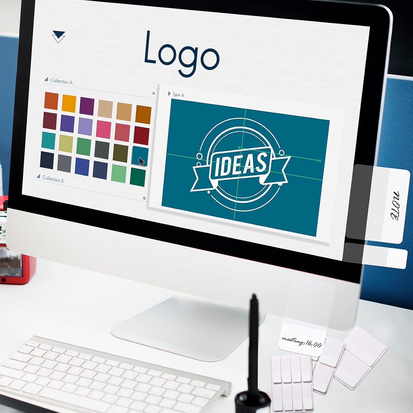 1360 Pcs Sticky Index Tabs, 2 Inch 1 Inch 0.5 Inch Index Tabs Page Markers Writable File Flags for Notebooks, Binders, File Folders, Books(Blank Style)