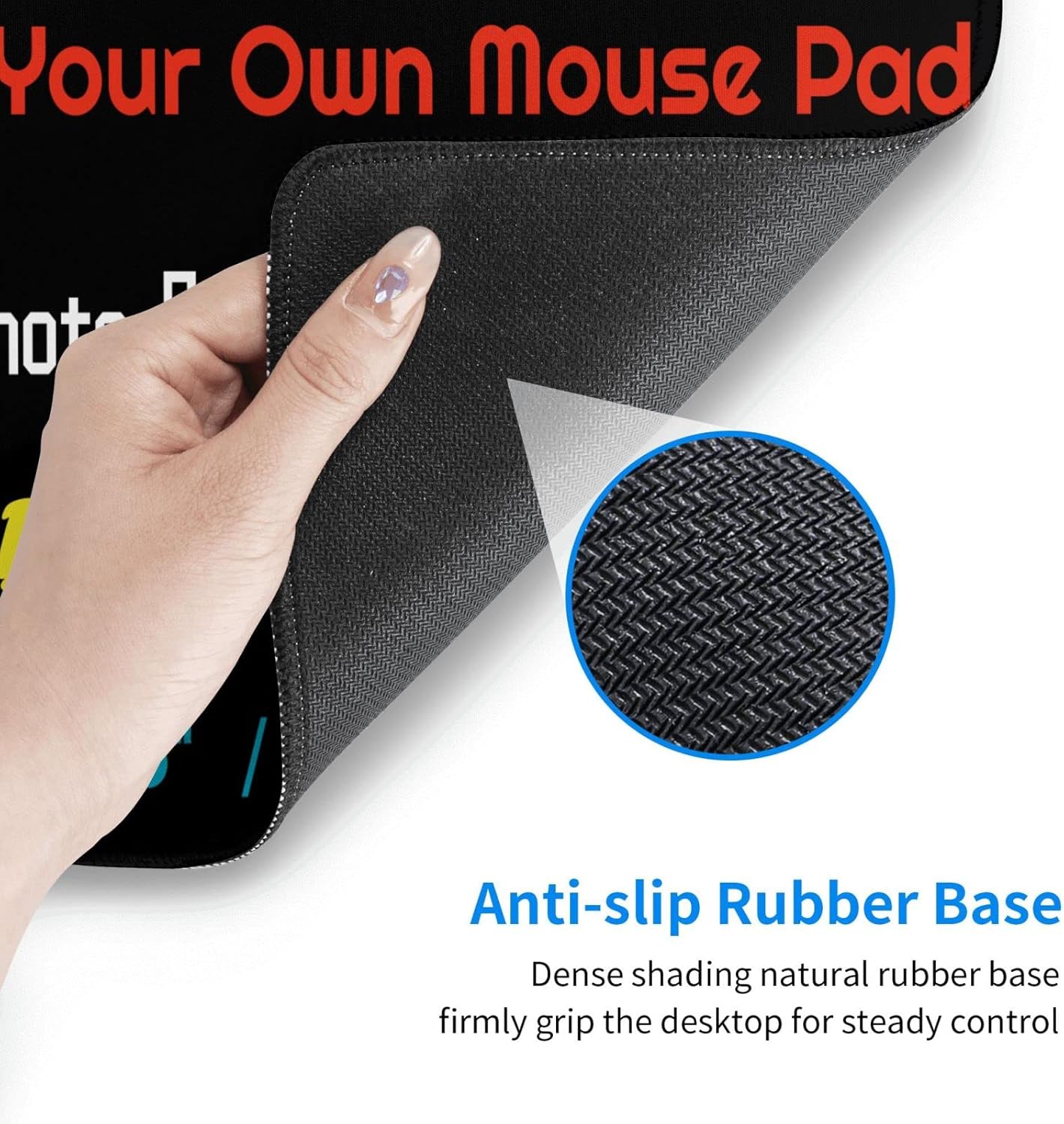 Custom Personalized Extra Large Mouse Pad with Photo Logo Text, Design Your Own Desk Mat for Desktop Gaming, Cool Extended Desk Mat, Water Resist Desk Pad for Keyboard Laptop for Kids Adults Teens