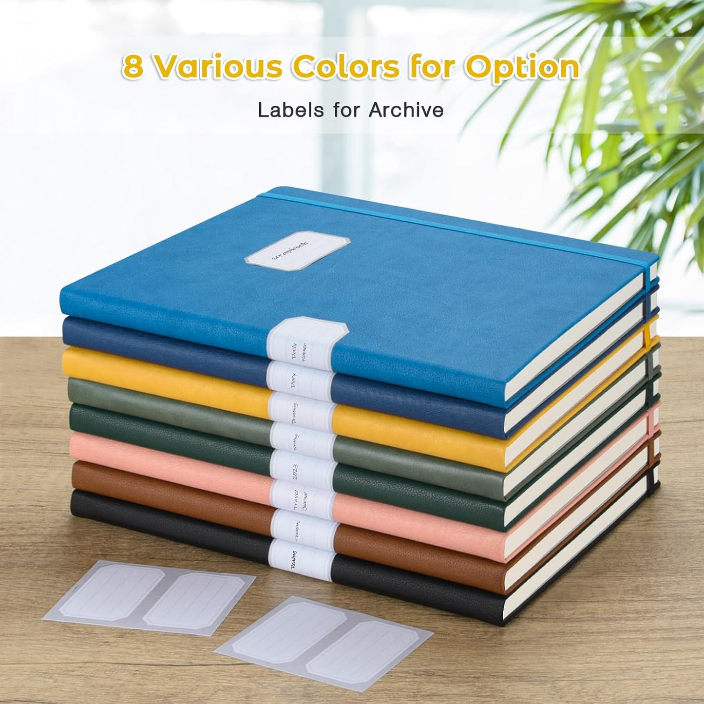 Dotted Journal, Hardcover Notebook 8.5 x 11, Dot Grid Notebook Journal for Women, Men, Large Leather Journals for Writing, Bullet, No Bleed Thick Paper, A4 Notebooks for Work, School, Notes, Yellow