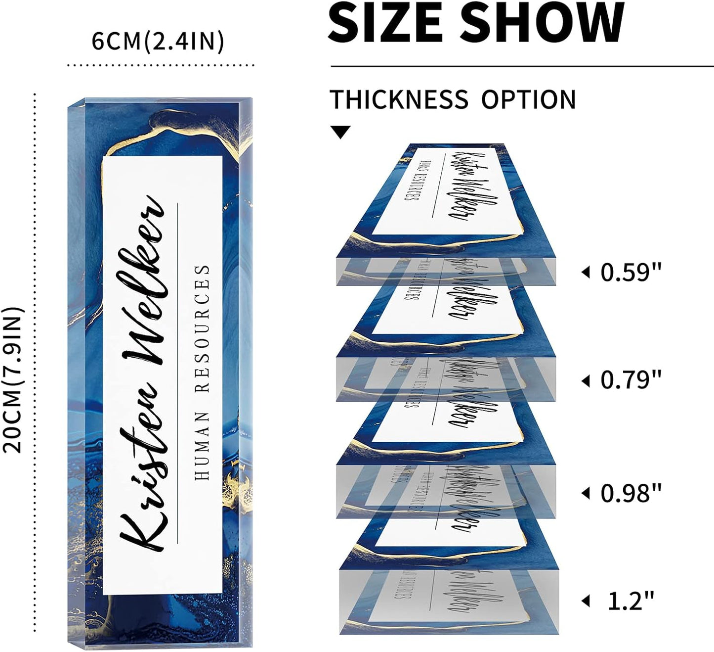 Gowelly Office Desk Name Plate Personalized |Custom Name Plates for Desk| Custom Employee Appreciation Gifts | Office Gifts for Women, Boss, Employee, Teacher, Social Worker-2