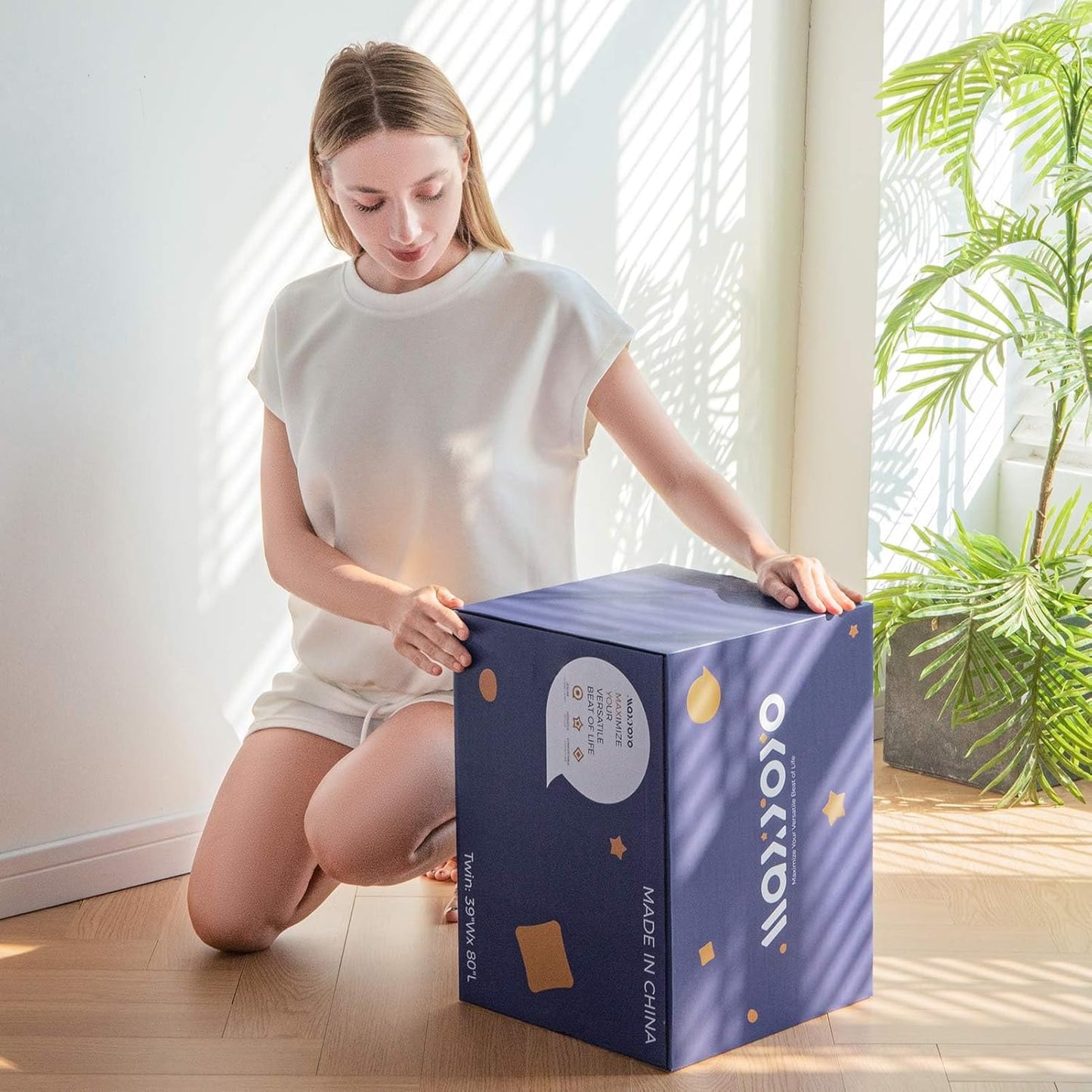 Grey Constellation Japanese Floor Futon Mattress, Tatami Floor Mat Portable Camping Mattress Kids Sleeping Pad Foldable Roll Up Floor Lounger Couch Bed with Mattress Protector Queen Size