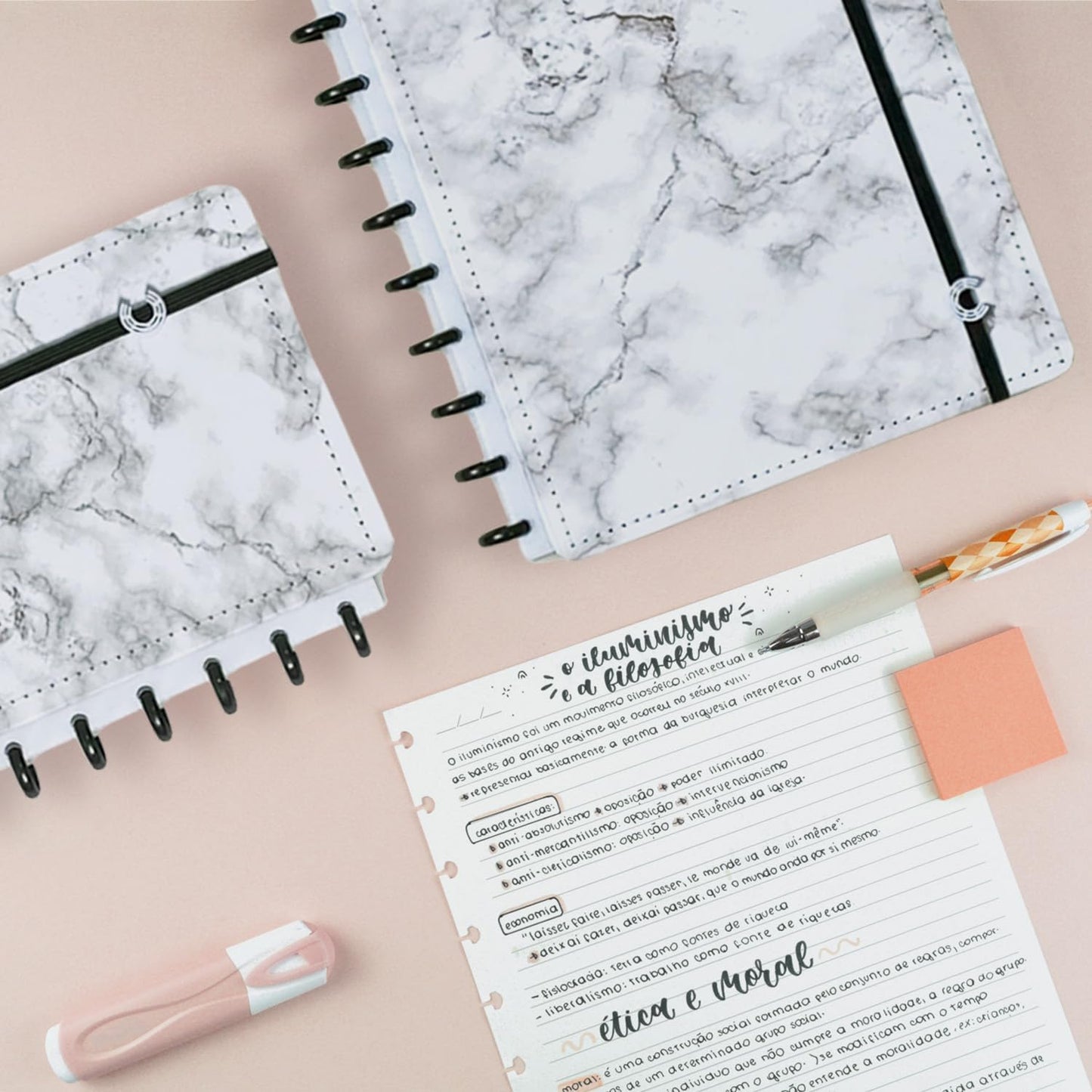 Discbound Premium - Plan, Organize, Customize, and Create with Ease. For Work Meetings, School, Journal, or Daily Use (BIANCO, LARGE 7.87 x 10.82 in)