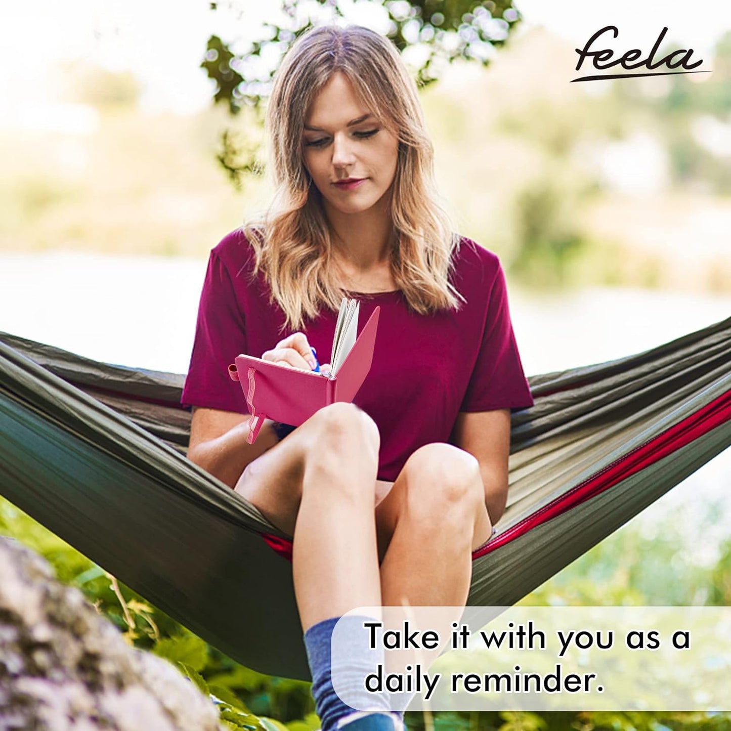 feela Pocket Small Notebooks Bulk, Mini Cute Notepads Hardcover College Ruled Lined Journals with Pen Holder for School Business Memos, with 15 Black Pens, 3.5”x 5.5”, 15 Pack, A6, Solid Colors