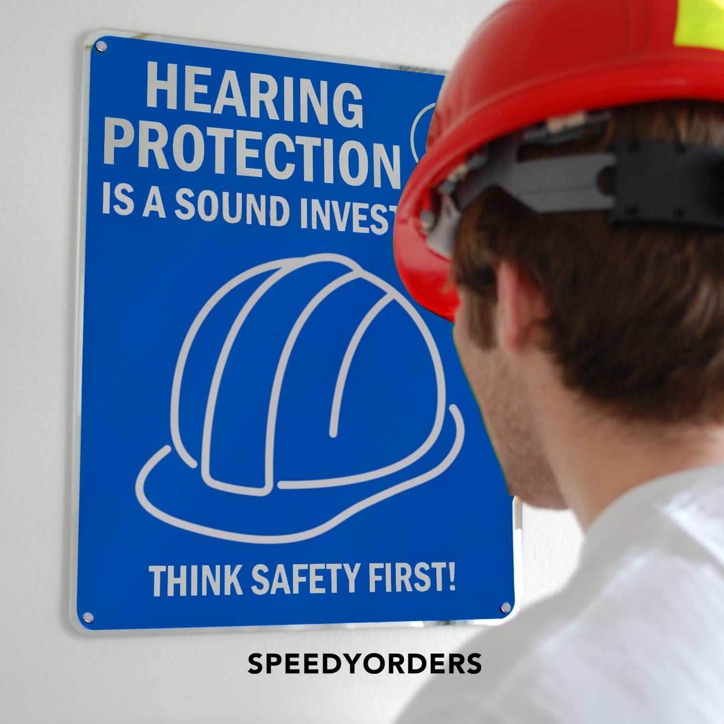 Custom Personalized Aluminum Metal Business Signs, Outdoor Waterproof, White Aluminum (Blue, 18x12 In)