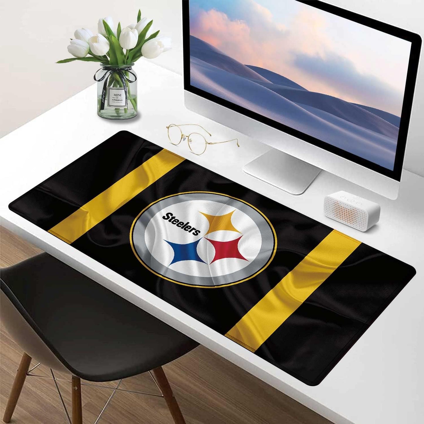 XXL Professional Gaming Mouse Pad, Large Computer Keyboard Mouse Mat Desk Pad with Non-Slip Base and Stitched Edge for Home Office Gaming Work, 31.5x15.7in Extended Mouse Pad Desk Accessories