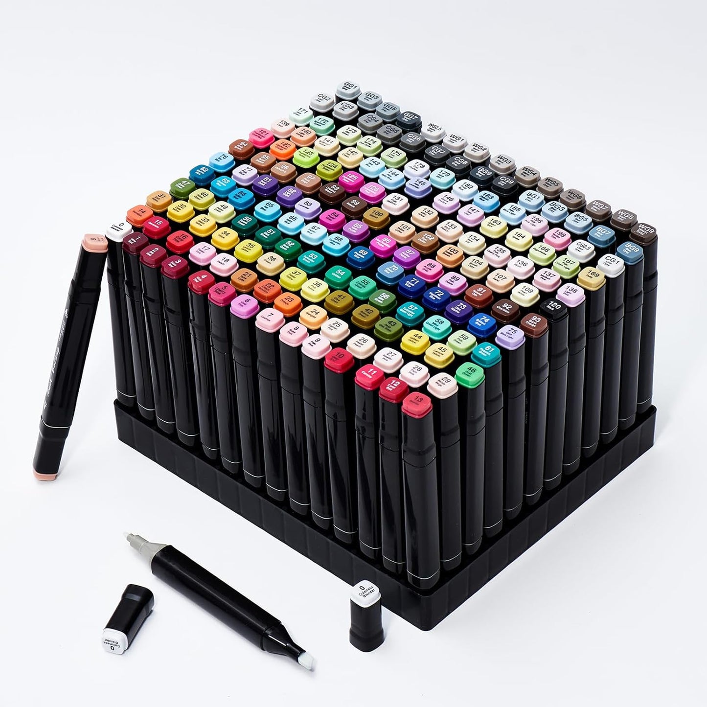 168 Colors Alcohol Markers - Dual Tip Permanent Art Markers Set for Coloring Drawing Painting, Fine and Chisel Tip Alcohol Based Pens with Carrying Case for Adult Artists
