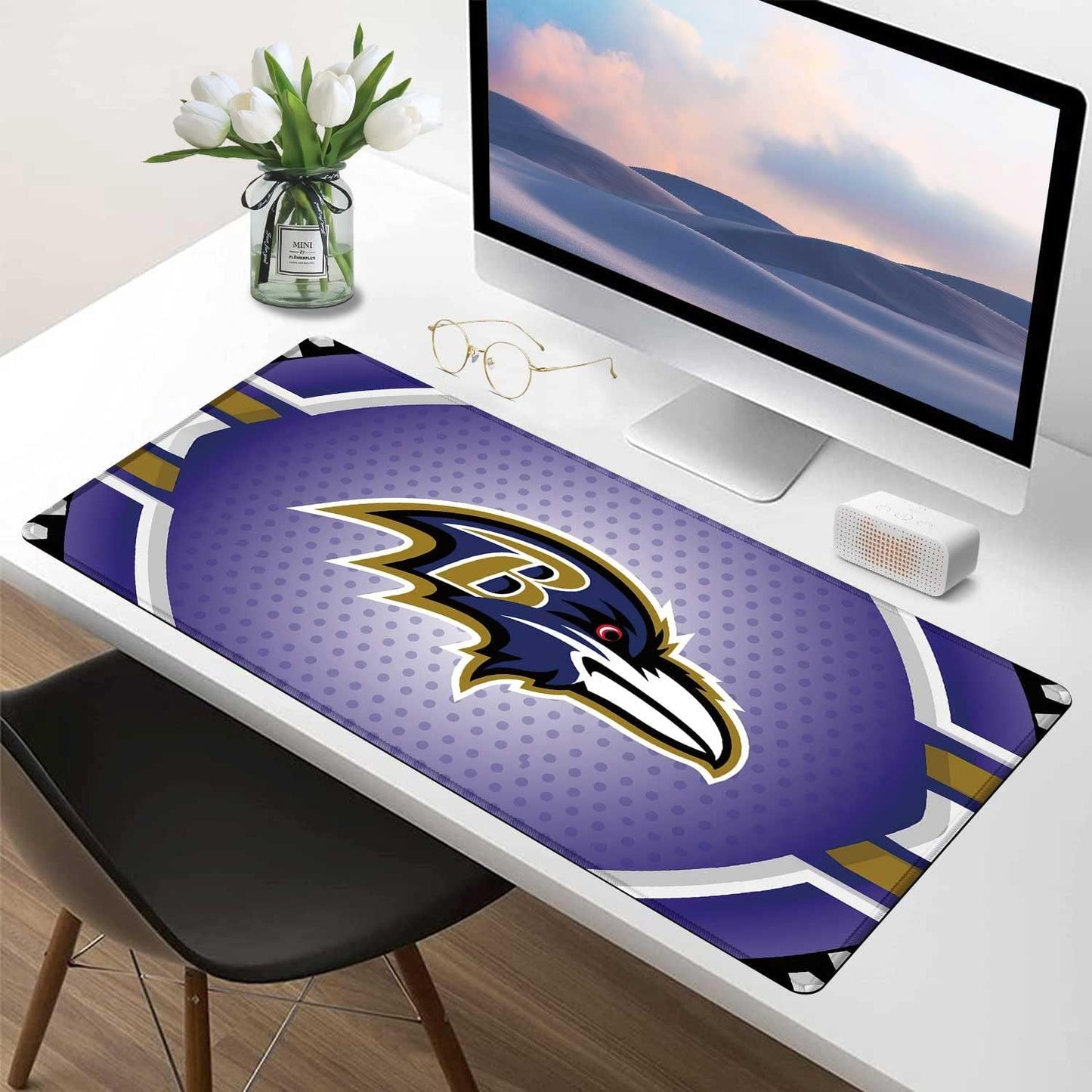 Large Mouse Pad Desk Mat for Home Office, Gaming Mousepad Extended Desk pad - Computer Keyboard Mouse Mat with Non-Slip Base and Stitched Edge Office Desk Organizers and Accessories