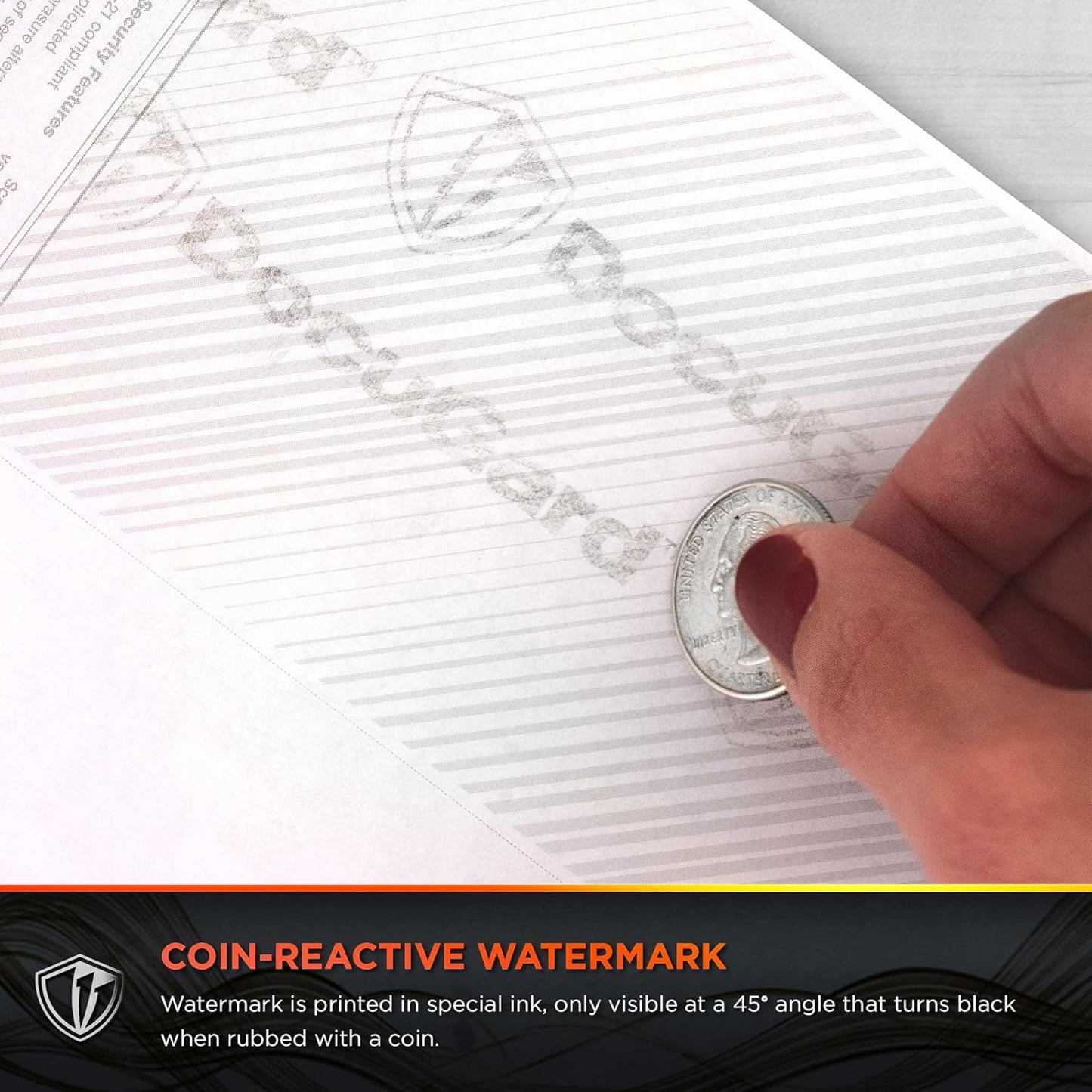 Docugard Premier Prismatic Business Checks, 3 Checks Per Page, Blue and Green, 24 lb, 8.5 x 11 Inches, 2500 Sheets (04539C)