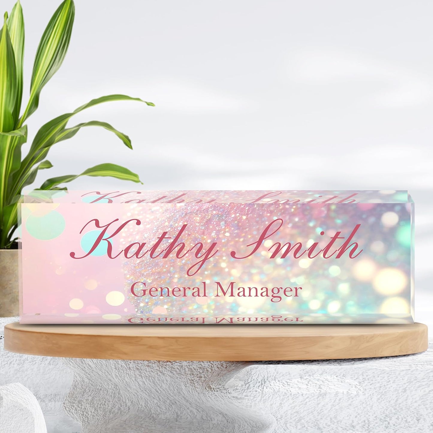 Custom Name Plate for Desk | Personalized Desk Name Plate | Personalized Boss Employee Appreciation Gifts | Acrylic Name Plate Office Desk Accessories