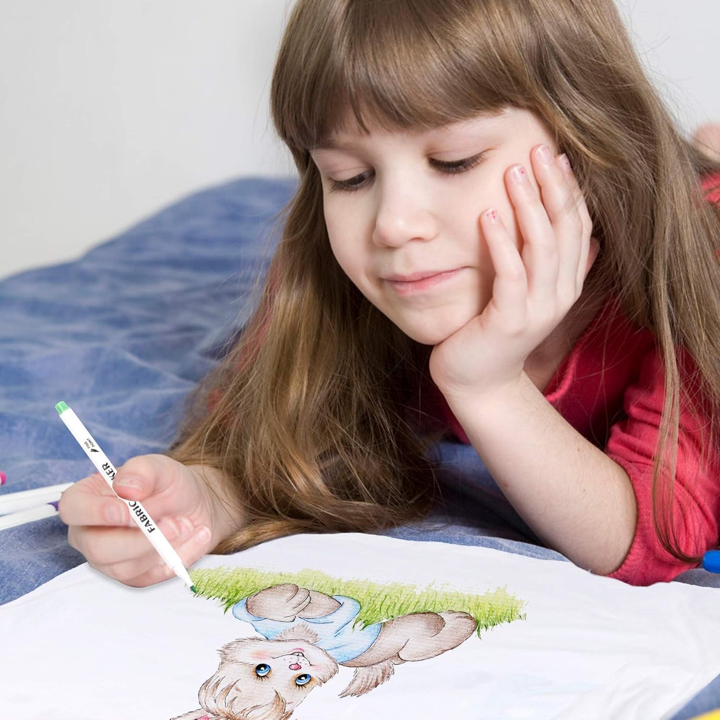 Fabric Markers, Lelix 36 Colors Permanent Fabric Pens for Writing Painting on T-Shirts Clothes Sneakers Canvas, Child Safe & Non-Toxic for Kids Adults