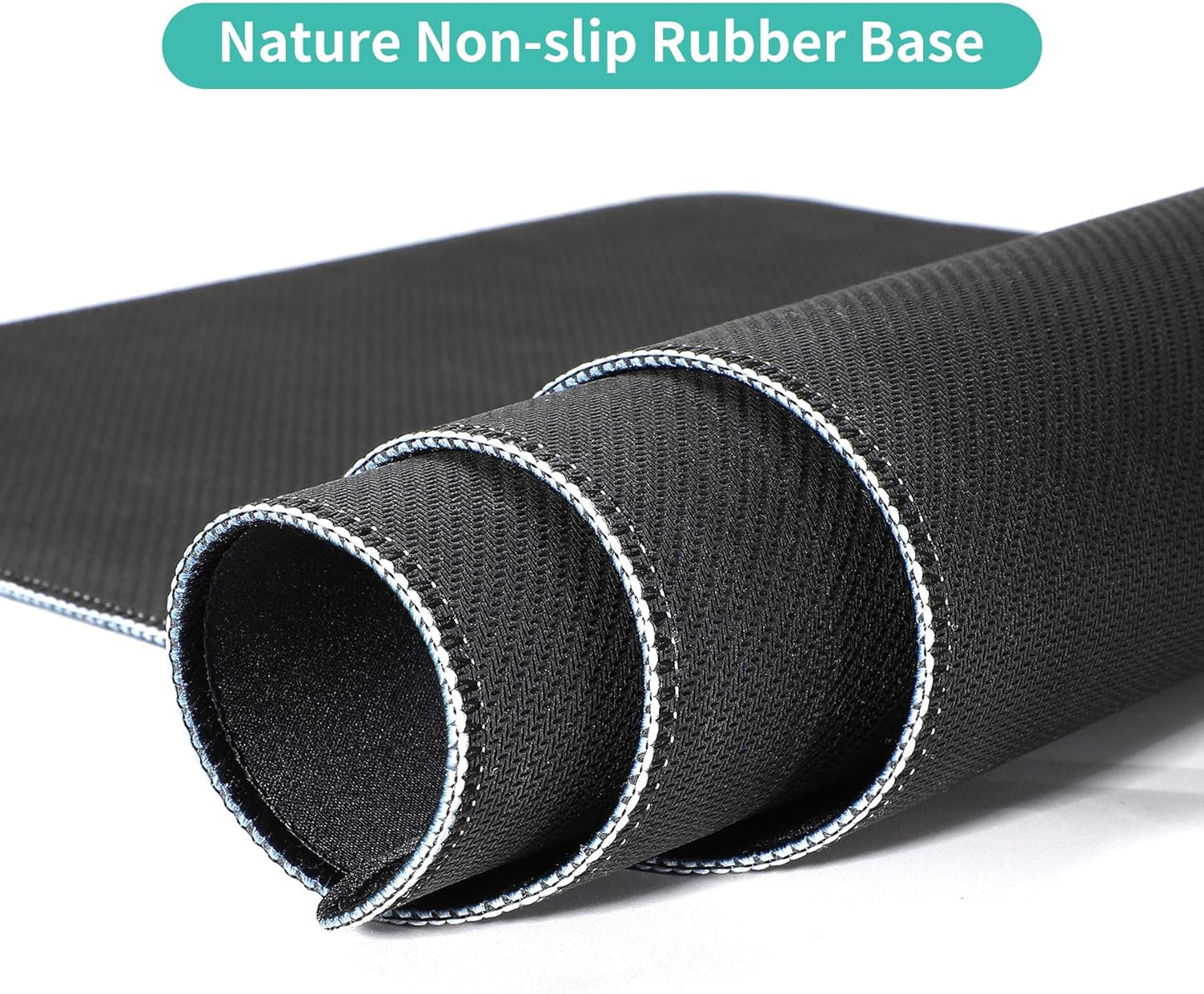 Dynippy Thin Extended Gaming Mouse Pad (31.5 * 11.8 * 0.08 inch) with Stitched Edges Large, Long XXL Keyboard and Mouse pad Desk Mat for Gaming Office & Home - Forest