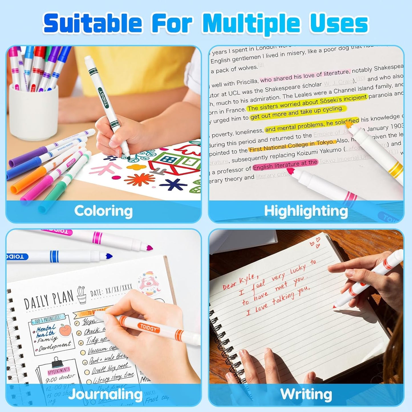 400 PCS Washable Markers for Kids, Colored Markers Bulk for School, Thin Marker Set in 16 Assorting Colors, Fine Line Marker with Conical Tip, Back to School Supplies, Classroom Must Haves