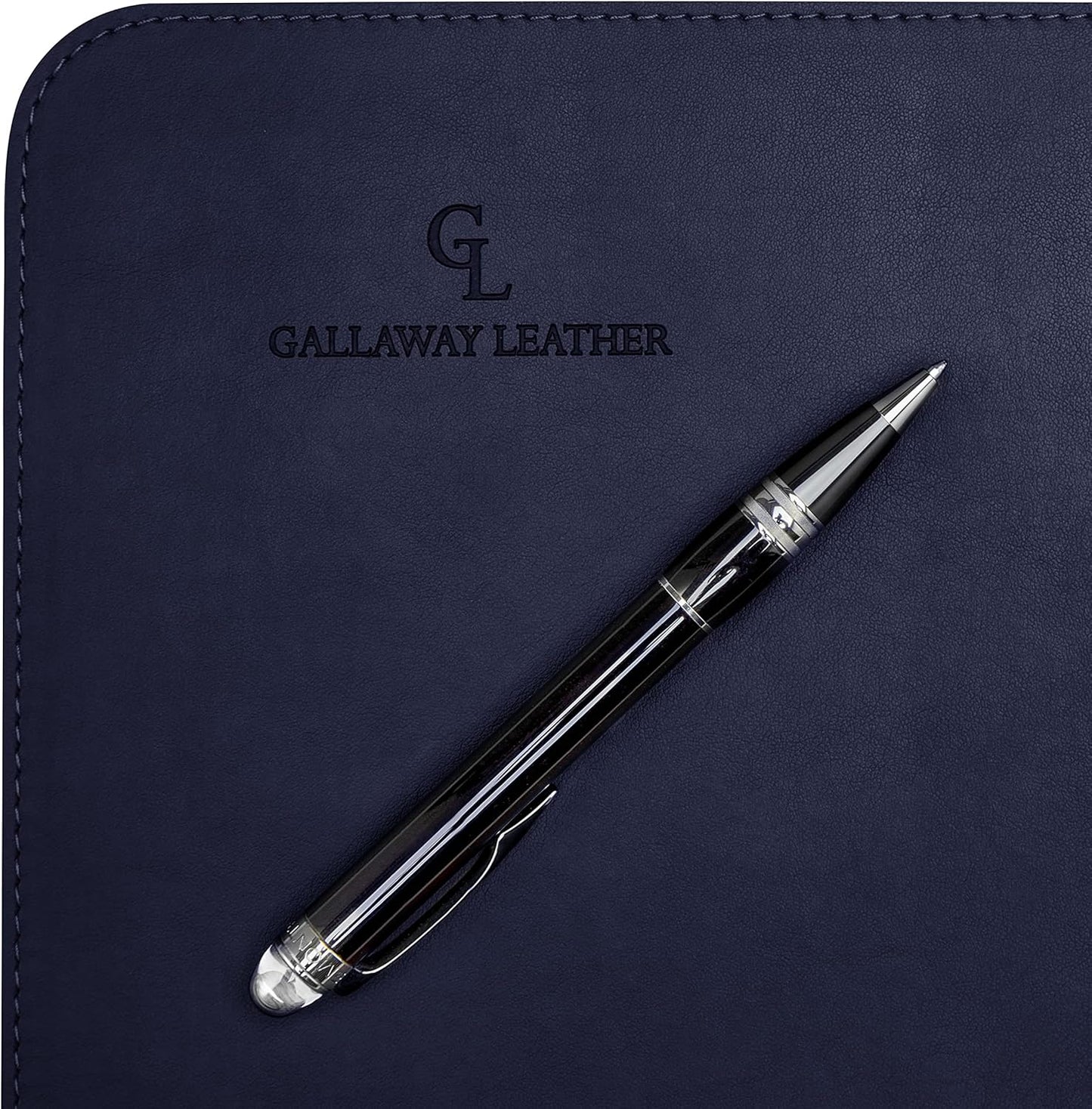 Gallaway Leather Desk Pad – 25 x 17 inch - Desk Mat Home Office Desk Accessories Desktop Protector XXL Mouse Pad Writing Desk Blotter - Navy Blue - Medium