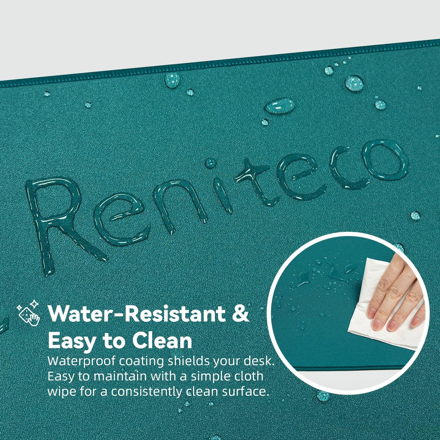 Waterproof Large Gaming Mouse Pad with Durable Stitched Edges, Non-Slip Rubber Base, Grainy Jacquard Mouse Mat Desk Pad for Home Office Gaming, 31.5"x11.8"x0.12", Green