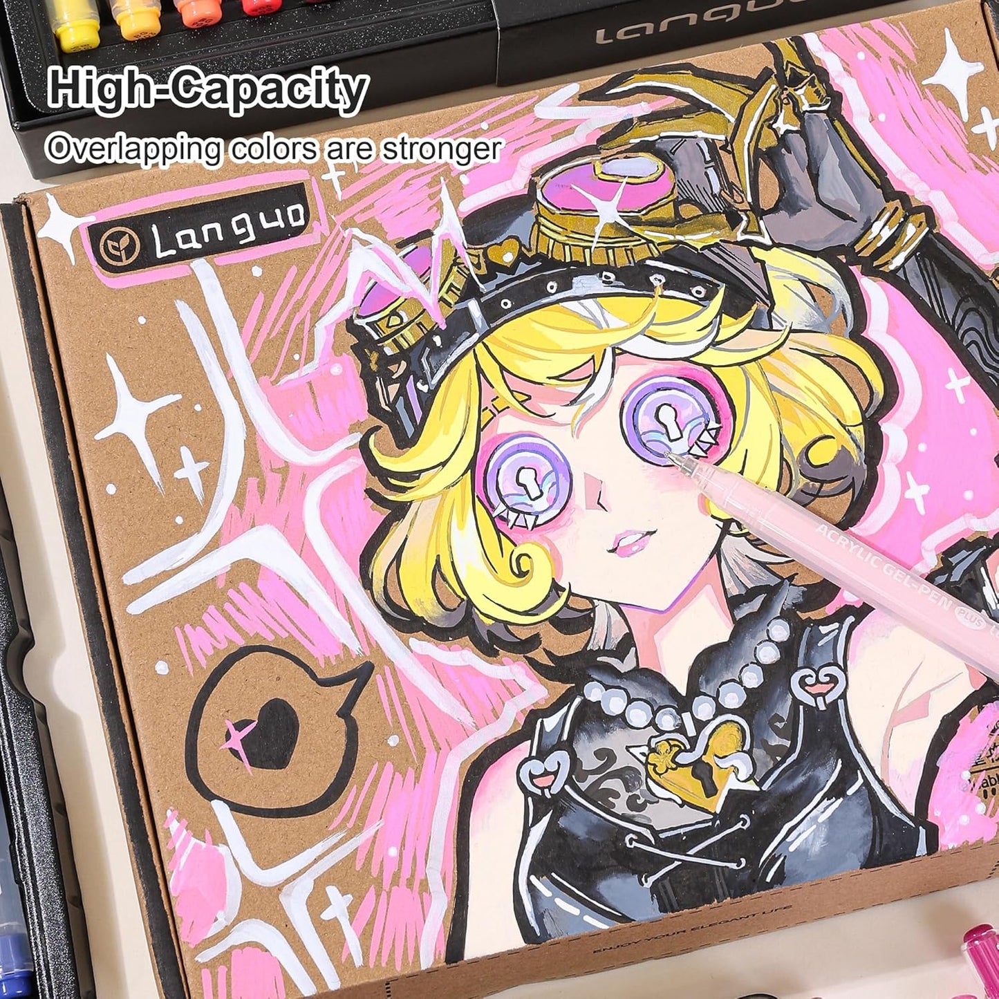 Acrylic Gel Pens for Coloring Books, Quick Dry 90 Colors 1.0mm Fine Point Gel Marker Pen for Drawing, Journaling Art, School Supplies