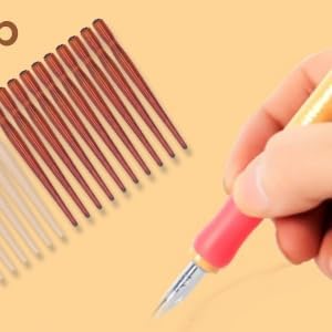 10 Pcs Nib Pen Holder, Dip Pen Set Comic Dip Wooden Pen Nib Holder for Art Painting English Calligraphy (Wood Color)