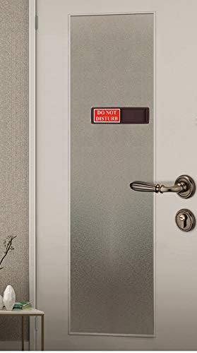 Do Not Disturb Sign & Please Knock Sign – Non-Scratch Magnetic Door Hanger for Hotels, Offices, Bedrooms – Durable Acrylic (Black)