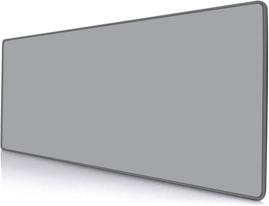 Gaming Large Mouse Pad, Extended XL Mousepad, Non-Slip Rubber Base Keyboard Mouse Mat Desk Pad for Work, Game, Office, Home, 31.5 x 11.8 in, Mid-Grey