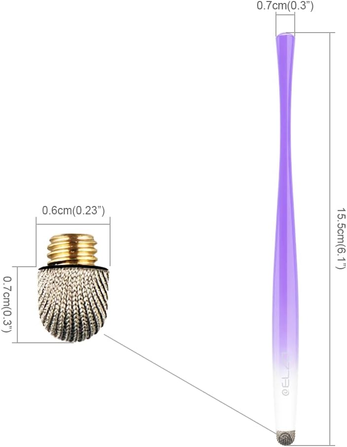 ELZO Capacitive Stylus Pens Premium Metal Slim Combo 4 Pack Tips for All Touch Screens iPad & Android Tablets DELL/Samsung/HP/Asus/Surface/Samsung/iPhone/LG (Blue/Purple/Yellow/Pink)