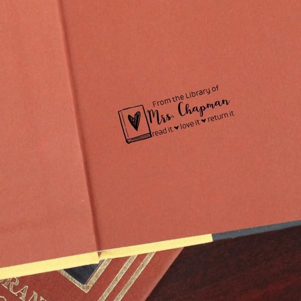 Custom Self-Inking Stamps | 49 Fun Phrases & Designs | Grading Made Easy | Classroom, Library & Book Stamps (Large) by The Library of Books