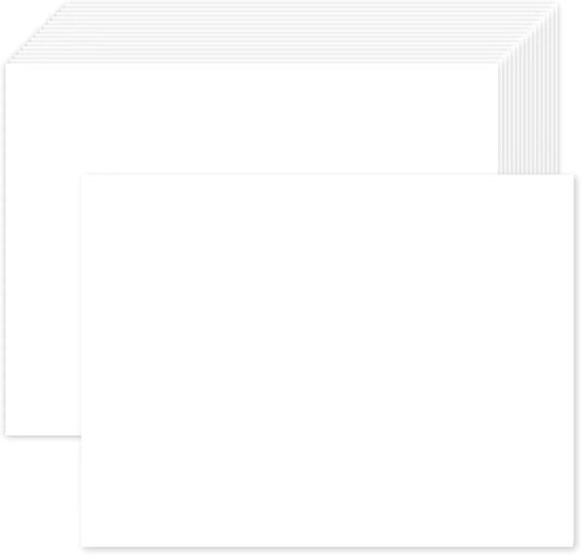 100 Pack White Blank Cardstock 5x8 Thick Paper，Goefun 80lb Flat Cards Stock Printer Paper for Invitations, Postcards, Photos, DIY Card Making