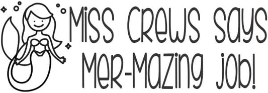 Custom Self-Inking Teacher Stamps | 49 Designs | Fun Phrases | Grading Made Easy | Classroom and Library Book Stamps (Mer-Mazing, Xtra Wide)