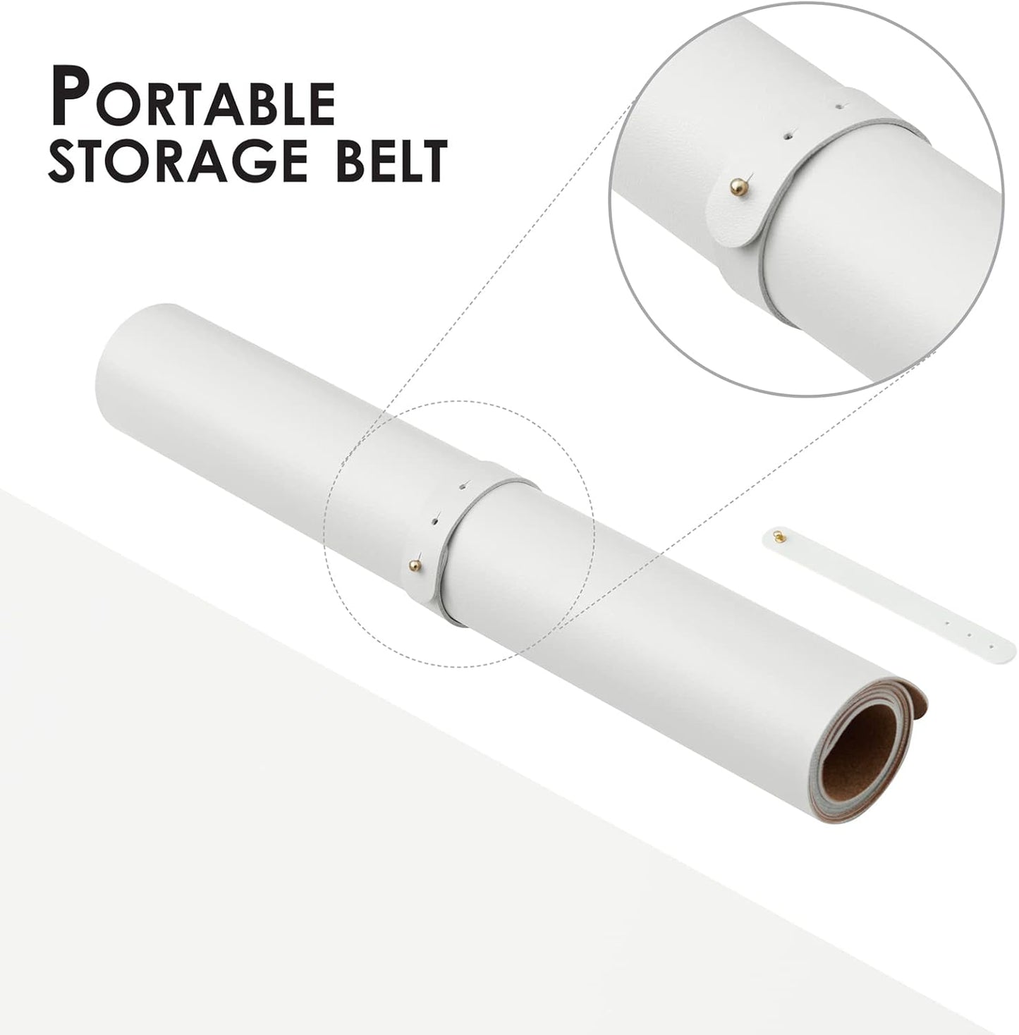 Cork Desk Mat - Dual-Sided Desk Pad for Office and Home - Desk Organization and Accessories - Ideal for Large Mouse Pad and Desk Mats on Top of Desks(White,90cmx 43cm)