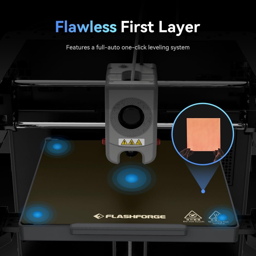 FLASHFORGE Adventurer 5M 3D Printer with Fully Auto Leveling System, Max 600mm/s High-Speed, 280℃ Quick-Detach Nozzle, CoreXY Structure for Superior Print Quality, Rookies & Experts Smart Choice