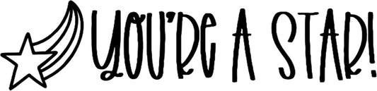 Custom Self-Inking Stamps | 49 Designs | Fun Phrases | Grading Made Easy | Classroom, Library Book Stamps (You're a Star!, Xtra Large)