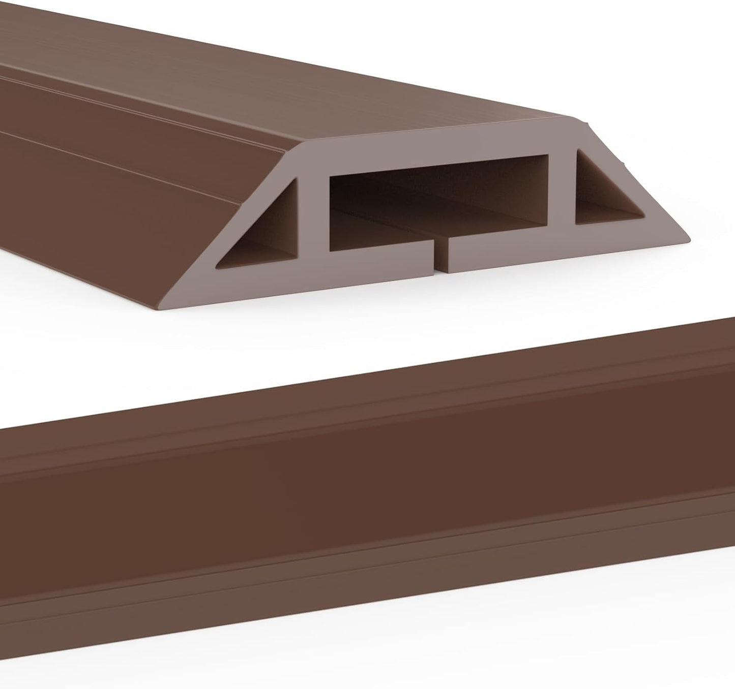 Eapele 10 ft Floor Cord Cover Heavy Duty Cable Protector, Cord Covers for Wires on Floor, Floor Cable Cover Easy to Unroll Prevent Trip Hazard for Home Office or Outdoor Settings (Brown)