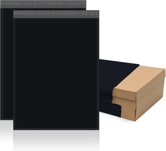Fuxury Poly Mailers 17.7 X 22 Inches 50 Pcs, Bulk Shipping Bags for Clothing, Strong Adhesive Shipping Envelopes for Small Business Suppliers,Waterproof Mailers Poly Bags Mailing Envelopes Black