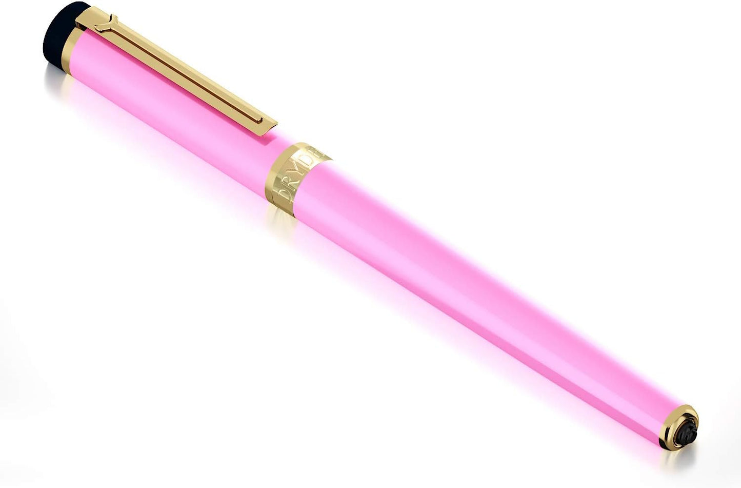 Dryden Designs Fountain Pen Medium Nib Gift Pouch - with 24 Ink Cartridges - MCM (Luscious Pink)