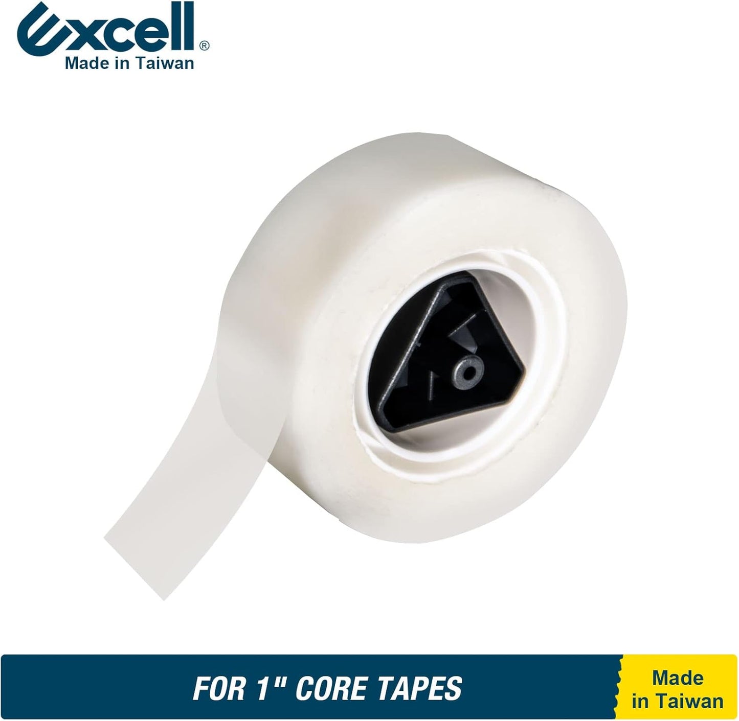 Excell EX-115BK Mini Desktop Tape Dispenser (1" core) with Adhesive Bottom, Tape Dispenser Desk for Home, Office, School and Gift Store Wrapping Purpose- 1Pack (1)