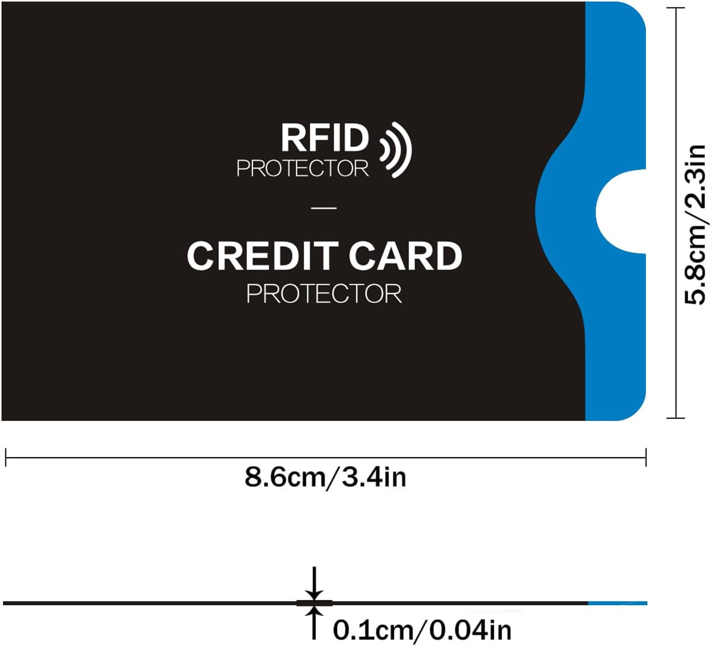 12 PCS RFID Blocking Sleeves, Credit Card Holder for Women Men Protect Cards Identity from Electronic Theft Travel Case Set (Navy Blue)